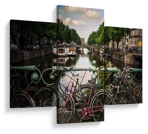 Obraz bicykla v meste (90x60 cm)