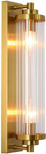 Light Prestige Lorenzo nástenná lampa 2x40 W priehľadná-zlatá LP-2960/1WGD