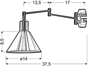 Candellux Copenhagen nástenná lampa 1x40 W patinová 21-41210