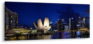 Obraz nočného Singapuru (120x50 cm)