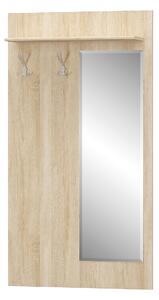 Vešiakový panel so zrkadlom Tavir H - dub sonoma