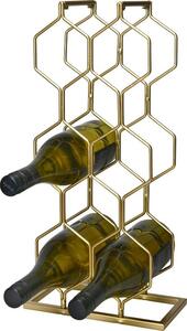 EXCELLENT Stojan na víno kovový 8 fliaš zlatá KO-C37880420