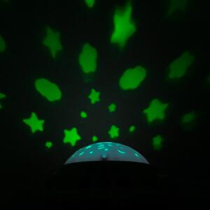 BABY MIX Kolotoč nad postieľku so svetelným projektorom Baby Mix mätový Polyester/Plast 12 cm