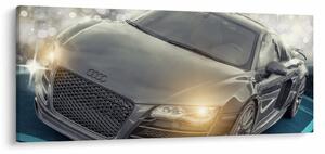 Obraz auta Audi - sivé (120x50 cm)