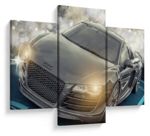 Obraz auta Audi - sivé (90x60 cm)