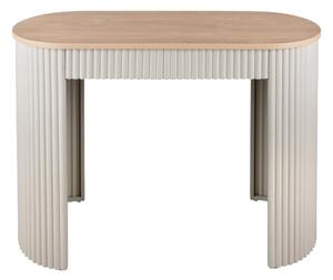 Béžový kovový konzolový stolík 40x100 cm Estriado – Leitmotiv