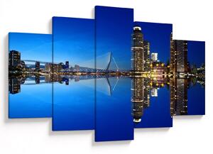 Obraz - nočný Rotterdam (150x105 cm)