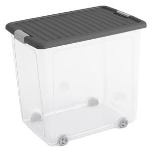 Plastový úložný box s vekom 56,5x39x51,5 cm W box XL – KIS