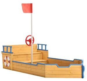 Pieskovisko Kapitán Pit - pirátska loď z dreva