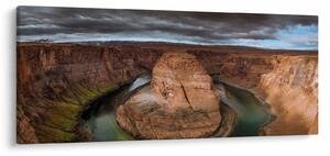 Obraz jazera v útese (120x50 cm)