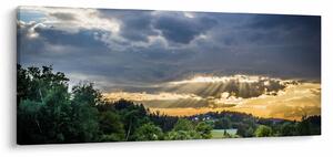 Obraz krajiny s lúčmi (120x50 cm)