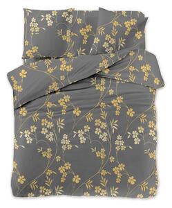 Obliečky z mikrovlákna FLOWERS sivé Rozmer obliečky: 70 x 80 cm | 140 x 200 cm