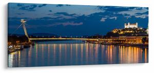 Obraz Bratislavy s hradom (120x50 cm)