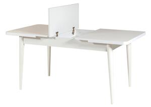Rozkladací jedálenský stôl s 2 stoličkami a lavicou Vlasta (biela + antracit). Vlastná spoľahlivá doprava až k Vám domov. 1072195