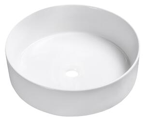 Laveo Desna umývadlo 36x36 cm okrúhly pultové umývadlo biela VUD6236