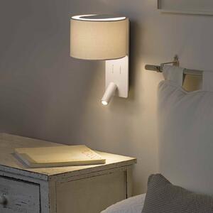 Nástenné svetlo Fold s LED lampu na čítanie, biela