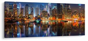 Obraz Manhattanu v noci (120x50 cm)