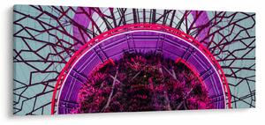 Abstraktný obraz - fialové vetvy (120x50 cm)