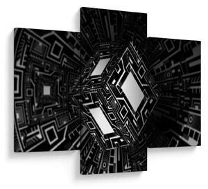 Obraz abstraktné kocky (90x60 cm)