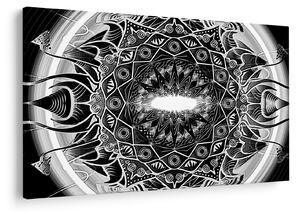 Obraz čiernobielych ornamentov (90x60 cm)