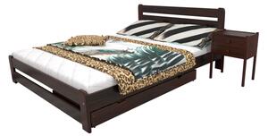 Maxi-Drew Manželská posteľ EUREKA (orech) aj v rozmere 160x200 s roštom - 200 x 80 cm + rošt