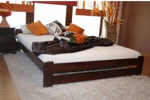 Maxi-Drew Manželská posteľ EURO (orech) aj v rozmere 160x200 s roštom - 200 x 80 cm + rošt