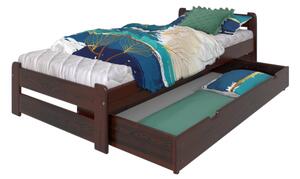Maxi-Drew Manželská posteľ EURO (orech) - 200 x 80 cm + rošt