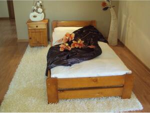 Maxi-Drew Manželská posteľ EURO (jelša) aj v rozmere 160x200 s roštom - 200 x 80 cm + rošt