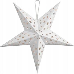Tutumi, LED podsvietená papierová hviezda 60cm SY-001, biela, CHR-05001