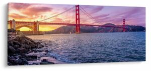 Obraz mosta pri západe slnka (120x50 cm)