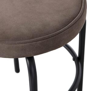 Hnedá Stolička Tris s koženým sedákom 45 × 38 × 38 cm WOOOD