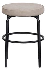Béžová Stolička Tris s koženým sedákom 45 × 38 × 38 cm WOOOD