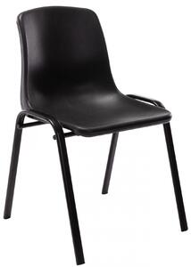 Stohovateľná plastová stolička Nowra - Čierna