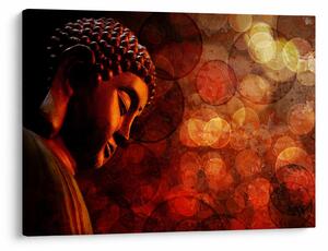 Obraz - Budha v červených tónoch (70x50 cm)