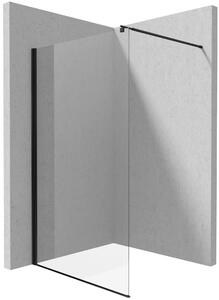 Deante Kerria Plus, Walk-in sprchová zástena 120cm, výška 200cm, 6mm číre sklo s ActiveCover, čierny profil, KTS_N32P