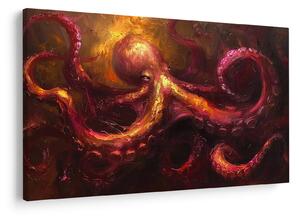 Obraz - Chobotnica, olejomaľba (90x60 cm)