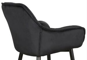Barová stolička CHERRY H-2 VELVET čierny rám/čierny BLUVEL 19