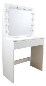 Toaletný stolík PEARL so zrkadlom a LED osvetlením PHO9452