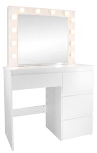 Toaletný stolík BELLA so zrkadlom a LED osvetlením PHO4868