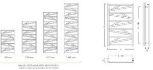 Instal Projekt Trick kúpeľňový radiátor dekoratívny 118.7x53 cm biela TRK-50/120