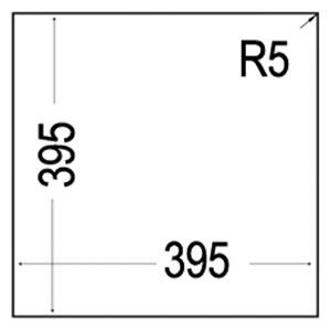 Teka Square tegranitový drez 44x44 cm biela 115230029