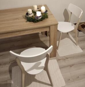 Stolička TIBI dub bielený/biely