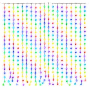 Svetelný záves 400 LED 200×200 cm viacfarebný