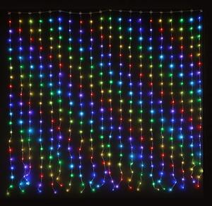Svetelný záves 400 LED 200×200 cm viacfarebný