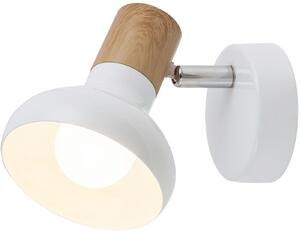 Rabalux Holly nástenná lampa 1x40 W biela-drevená 5943