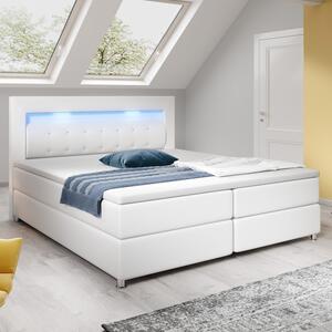 Pružinová posteľ Montana 120 x 200 cm - biela s toperom
