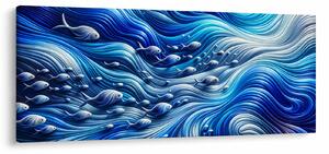 Obraz – Ryby vo vlnách (120x50 cm)