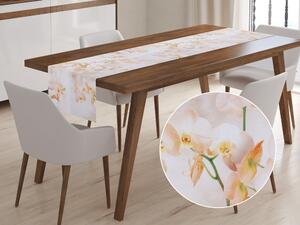 Biante Teflónový behúň na stôl TF-045 Orchidey na béžovom 20x120 cm