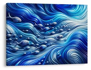 Obraz – Ryby vo vlnách (70x50 cm)
