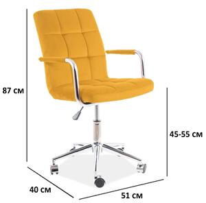 Kancelárska stolička Q-022 zamat curry bluvel 68